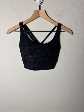 Lululemon Energy Bra Long Line *Medium Support B/D Le Tigre Camo Deep Coal Multi